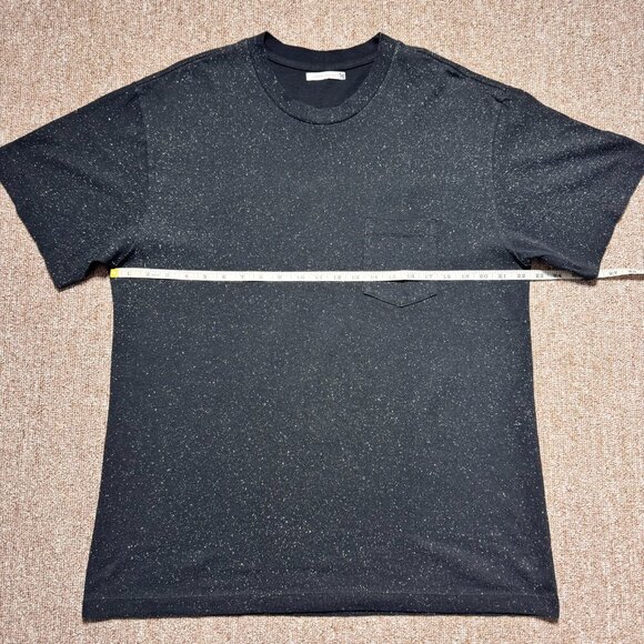 John Elliott Black Speckled Salt Wash Pocket Tee Mens Large Made in USA $234 RRP - Picture 4 of 5